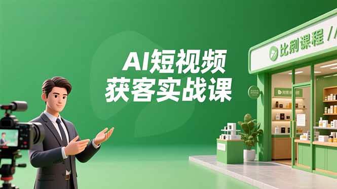 (16747期)AI短视频获客实战课,数字人创作、实体行业应用、精准引流,30天获取客源月入6万+-吾爱网创