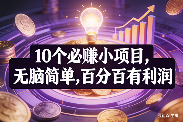 （17169期）10个必赚小项目，无脑简单，百分百有利润，副业首选，日入200+-吾爱网创