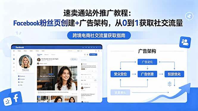 (18888期)速卖通站外推广教程:Facebook粉丝页创建+广告架构,从0到1获取社交流量-吾爱网创
