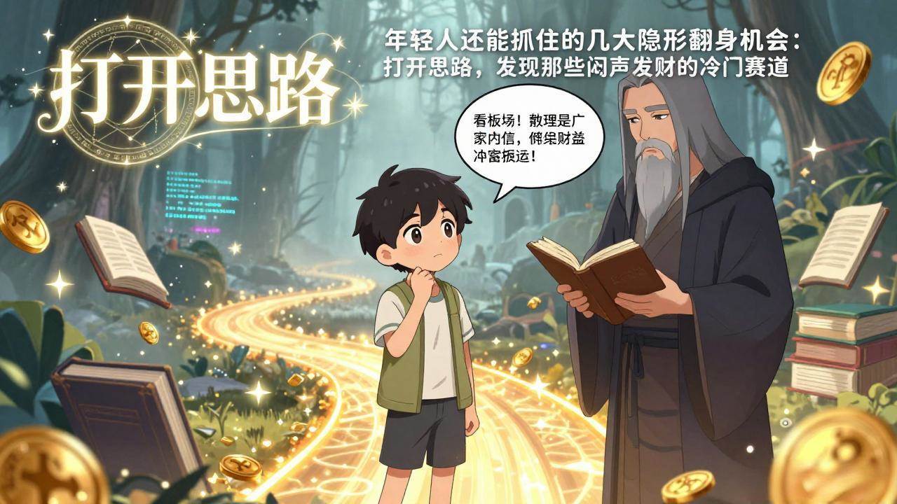 (17471期)付费文1+2:年轻人还能抓住的几大隐形翻身机会:打开思路,发现那些闷声发财的冷门赛道-吾爱网创