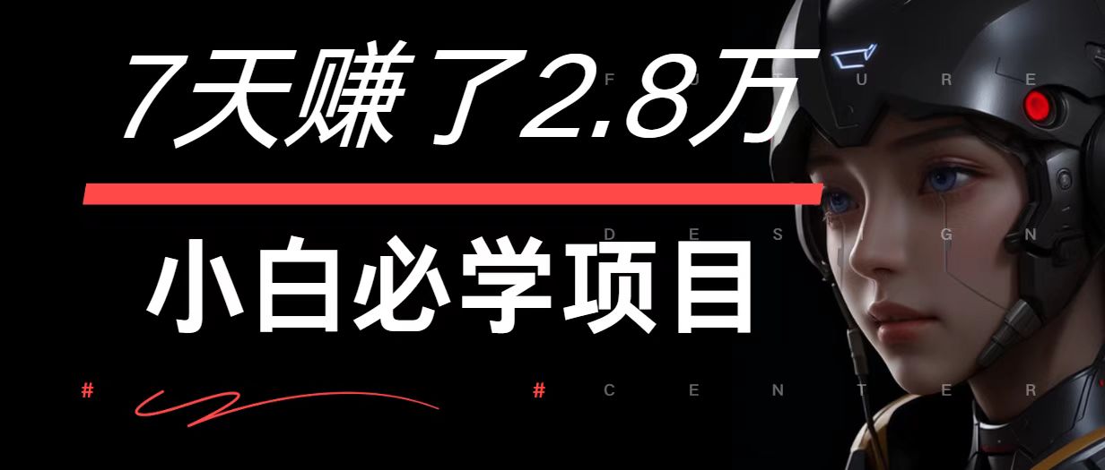 7天赚了2.8万！每单利润最少500+，轻松月入7万+小白有手就行-吾爱网创