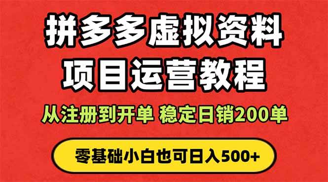 （16220期）拼多多开店运营课程： 蓝海变现玩法，轻松实现睡后收入 零基础小白也可…-吾爱网创