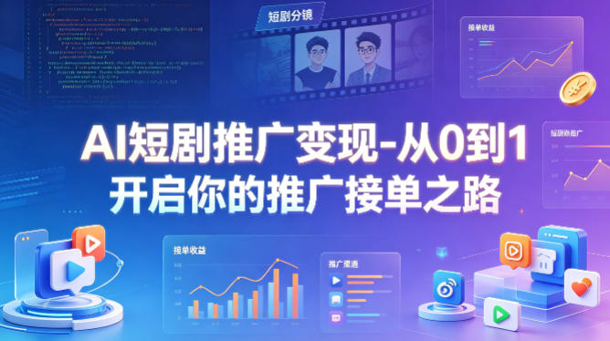 AI短剧推广变现-从0到1开启你的推广接单之路-吾爱网创