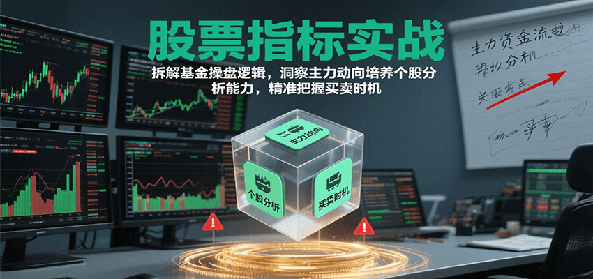 股票指标实战，基金操盘逻辑拆解，洞察主力动向培养个股分析能力把握买卖时机（更新）-吾爱网创