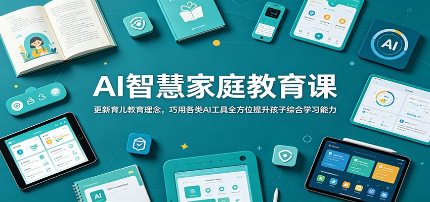 AI智慧家庭教育课:更新育儿教育理念,巧用各类AI工具全方位提升孩子综合学习能力-吾爱网创