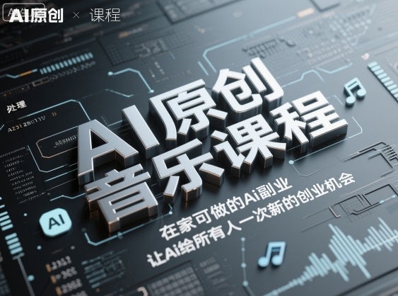 AI原创音乐课程,在家可做的Ai副业,让Ai给所有人一次新的创业机会-吾爱网创