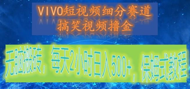 VIVO短视频细分赛道,搞笑视频撸金,无脑搬砖,每天2小时日入500+,保姆式教程-吾爱网创