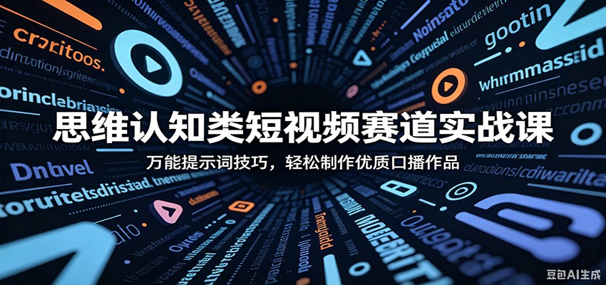 思维认知类短视频赛道实战课:万能提示词技巧,轻松制作优质口播作品-吾爱网创