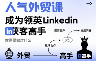 人气外贸课-成为领英Linkedin获客高手，你需要做对什么-吾爱网创