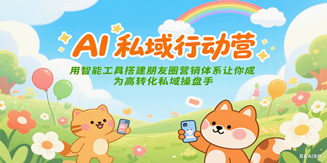 AI私域行动营：用智能工具搭建朋友圈营销体系让你成为高转化私域操盘手-吾爱网创