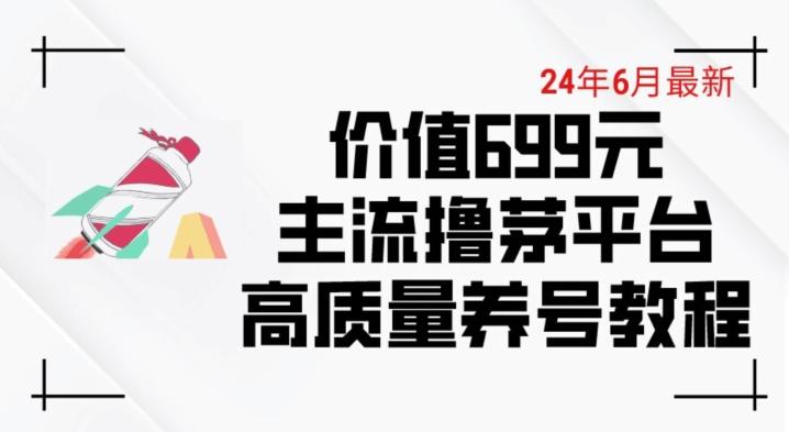 6月最新价值699的主流撸茅台平台精品养号下车攻略【揭秘】-吾爱网创