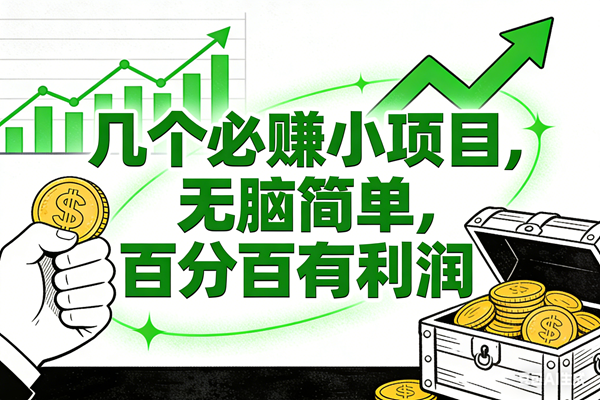 （16939期）6个必赚小项目，无脑简单，百分百有利润，副业首选，日入200+-吾爱网创