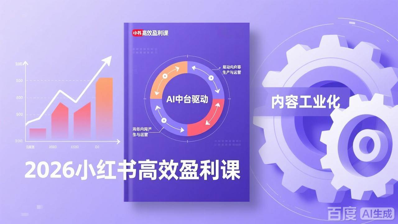 （17291期）2026小红书高效盈利课，流量双引擎+内容工业化+AI中台驱动，构建可复制的千万级营收模型-吾爱网创