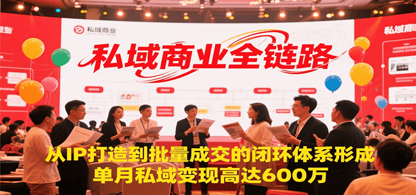 私域商业全链路,从IP打造到批量成交的闭环体系形成,单月私域变现600万-吾爱网创