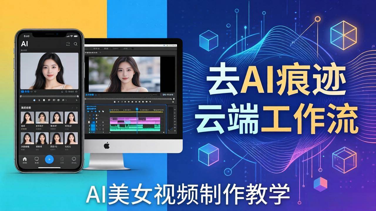 （17928期）AI美女视频制作教学：去AI痕迹，云端工作流出图，手机电脑均可，不需要配置-吾爱网创