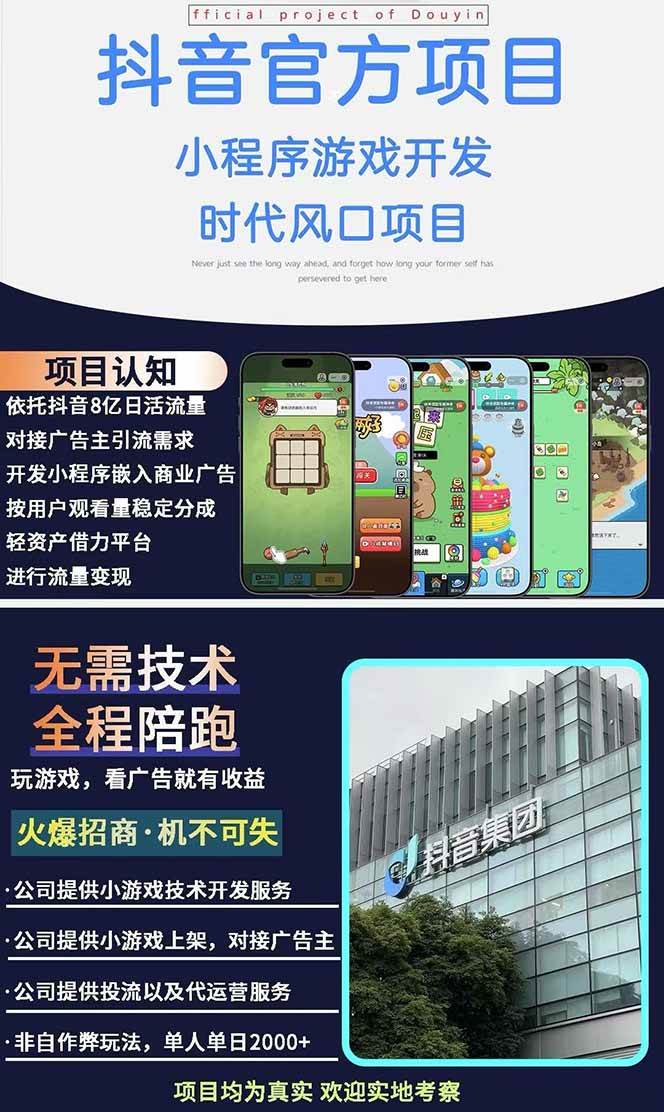 图片[2]-（14512期）2025最热抖音官方项目 Ai时代风口项目小程序游戏开发 实测单个游戏日收…-吾爱网创