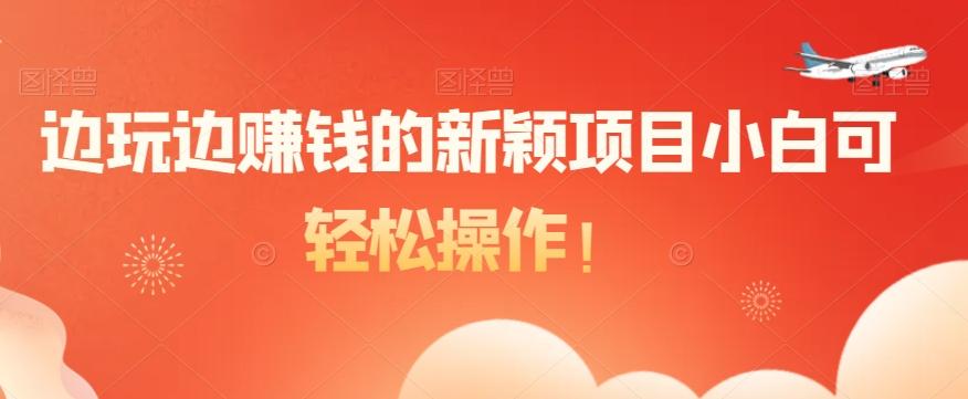 边玩边赚钱的新颖项目小白可轻松操作！-吾爱网创