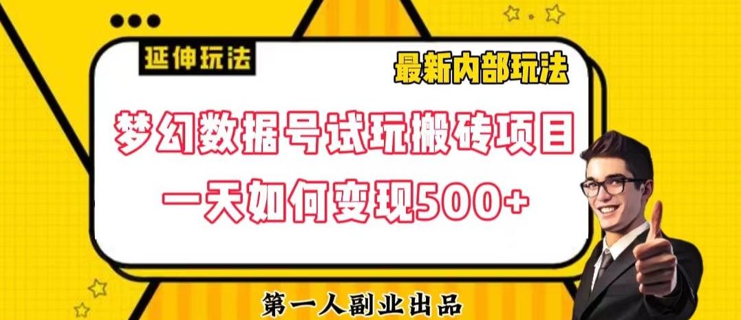 数据号回归玩法游戏试玩搬砖项目再创日入500+【揭秘】-吾爱网创