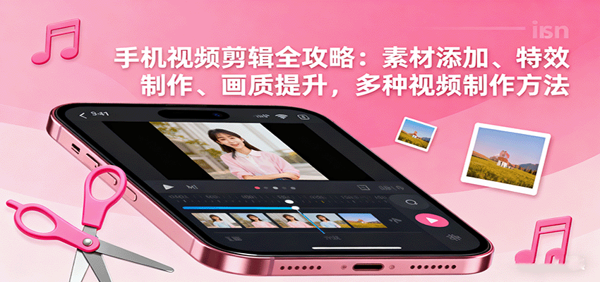 手机视频剪辑全攻略：素材添加、特效制作、画质提升，多种视频制作方法-吾爱网创