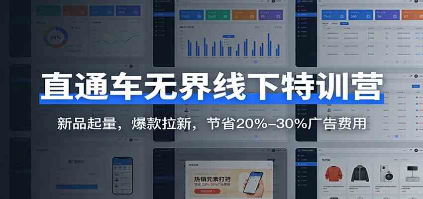 直通车无界线下特训营：新品起量，爆款拉新，节省20%-30%广告费用-吾爱网创