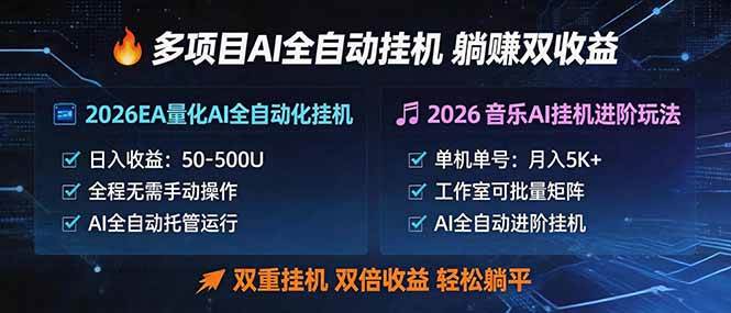（18380期）多项目AI自动挂机玩法：双重挂机，双倍收益，轻松躺平-吾爱网创