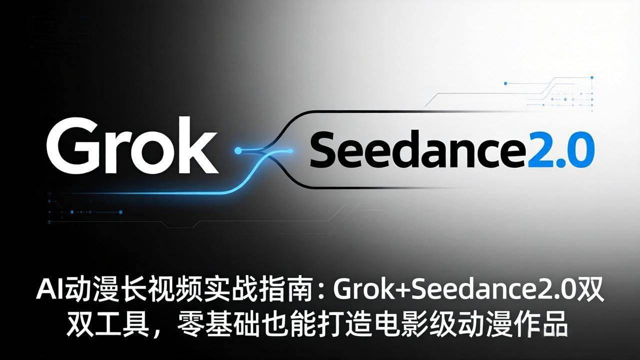 （18153期）AI动漫长视频实战指南：Grok+Seedance2.0双工具，零基础也能打造电影级动漫作品-吾爱网创