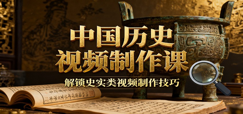 中国历史视频制作课：疆域地图集+参考文案+练习素材，解锁史实类视频制作技巧-吾爱网创