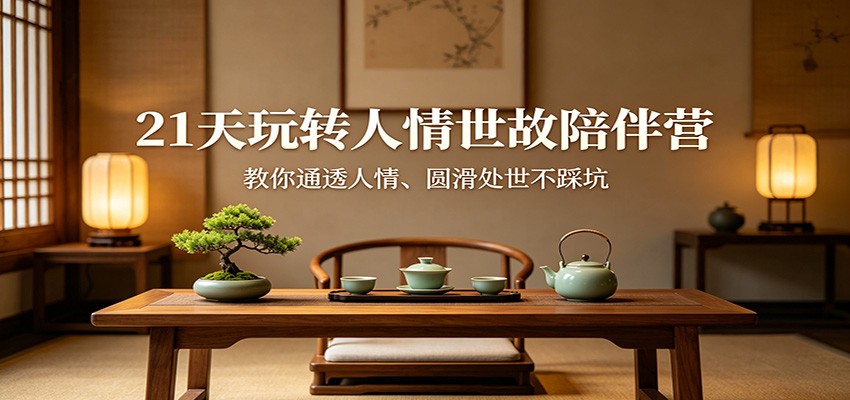 21天玩转人情世故陪伴营:教你通透人情、圆滑处世不踩坑-吾爱网创