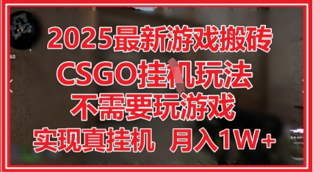 2025最新游戏搬砖，CSGO挂G，不需要玩游戏，实现真挂G，月入1W+【揭秘】-吾爱网创