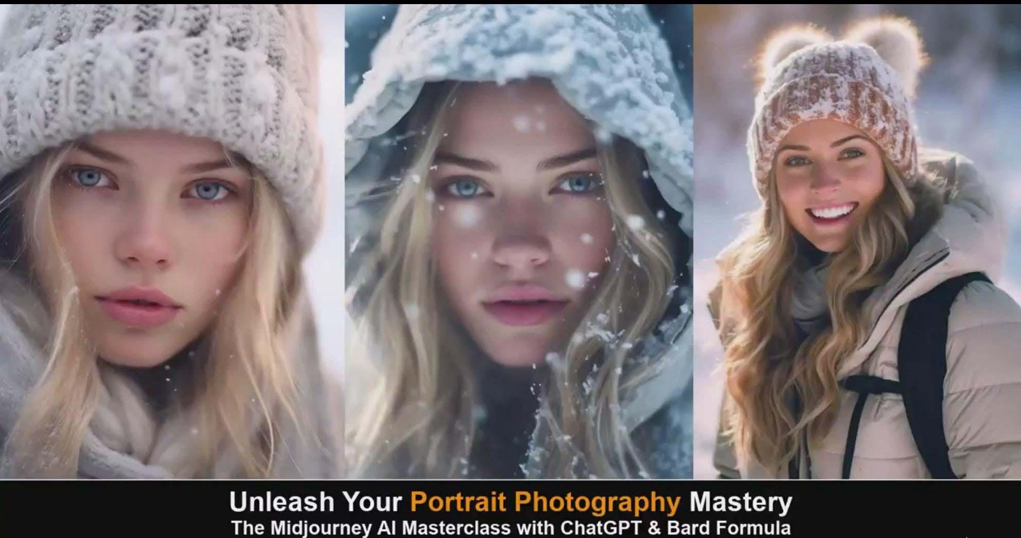 图片[5]-(9312期)Midjourney v5 ChatGPT 和 Bard AI人工智能人像摄影大师班-15节-中英字幕-吾爱网创