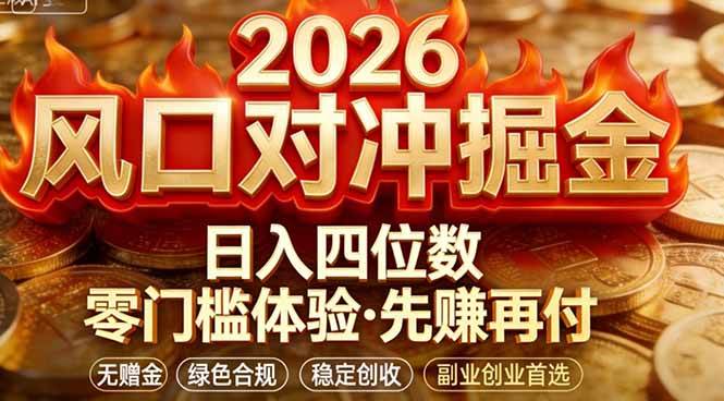 （17631期）2026美金对冲套利，无赠金对冲策略保驾护航，低门槛易上手实操。单人单日收益2000+-吾爱网创