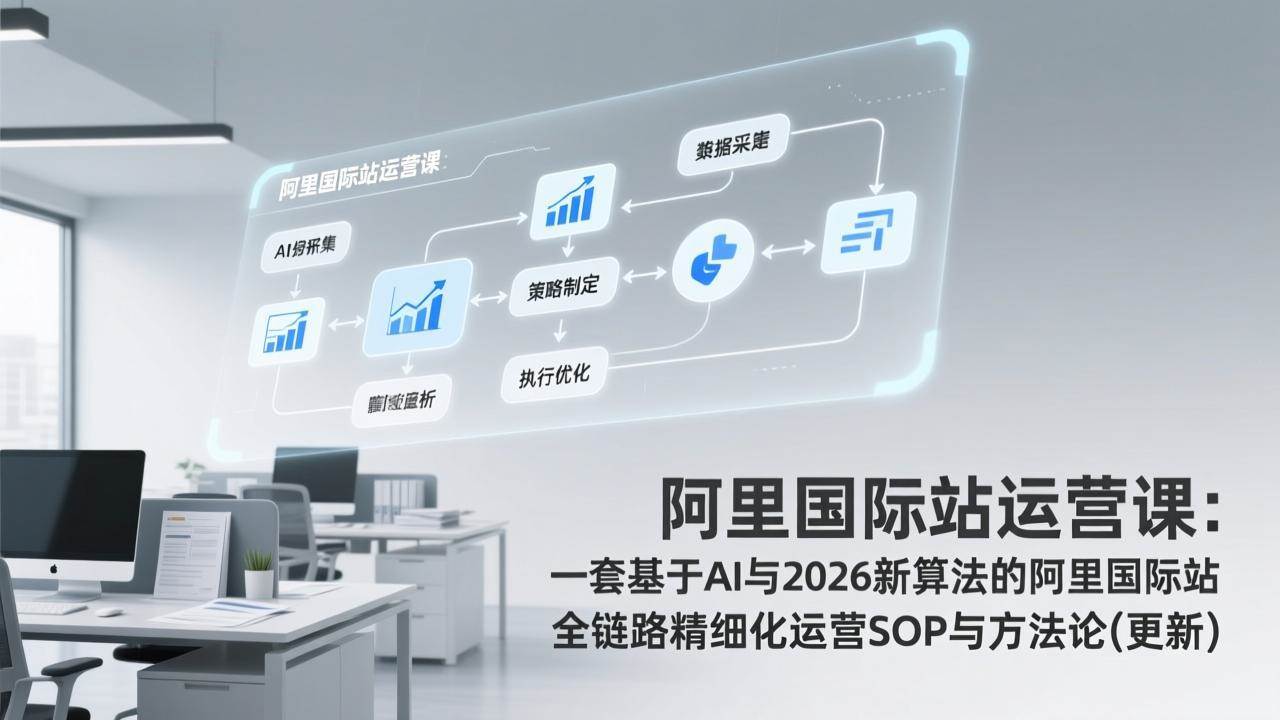 （17378期）阿里国际站运营课：一套基于AI与2026新算法的阿里国际站全链路精细化运营SOP与方法论(更新)-吾爱网创
