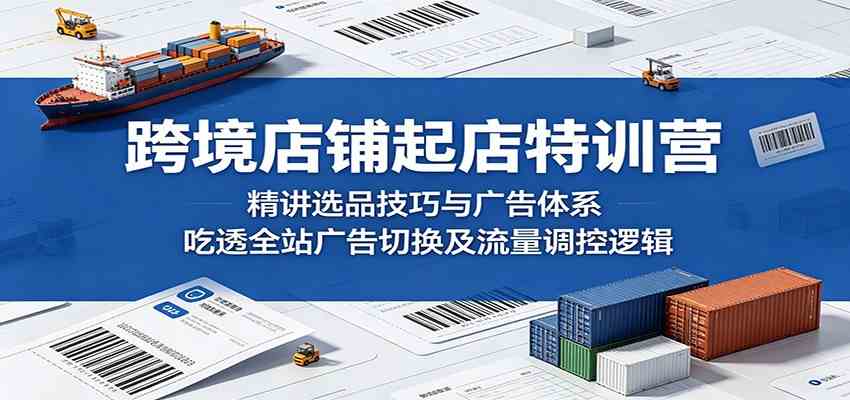 跨境店铺起店特训营:精讲选品技巧与广告体系,吃透全站广告切换及流量调控逻辑-吾爱网创