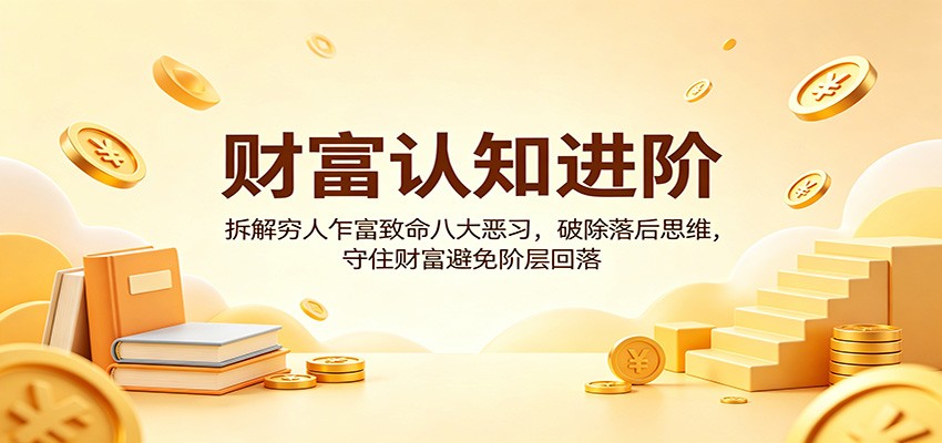 财富认知进阶：拆解穷人乍富致命八大恶习，破除落后思维，守住财富避免阶层回落-吾爱网创