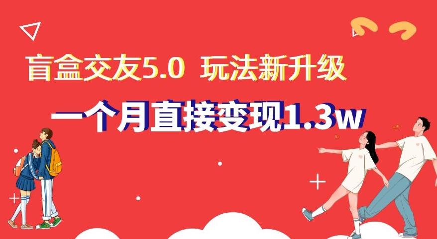盲盒交友5.0，玩法全新升级，一个月直接变现1.3W，新手小白轻松上手【揭秘】-吾爱网创