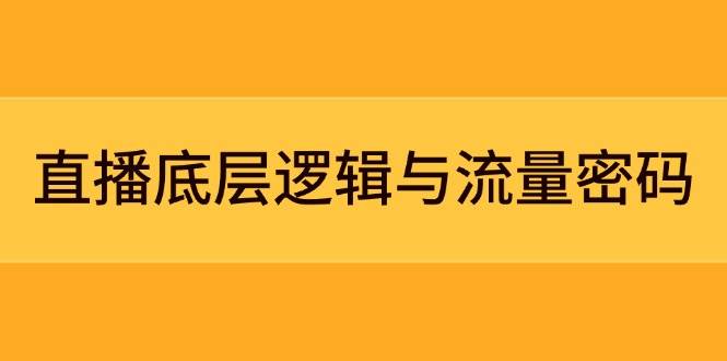 直播底层逻辑与流量密码：定位模型+案例拆解，急速流承接与数据优化全攻略-吾爱网创