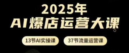 2025年AI爆店运营大课，13节AI实操课+37节流量运营课-吾爱网创